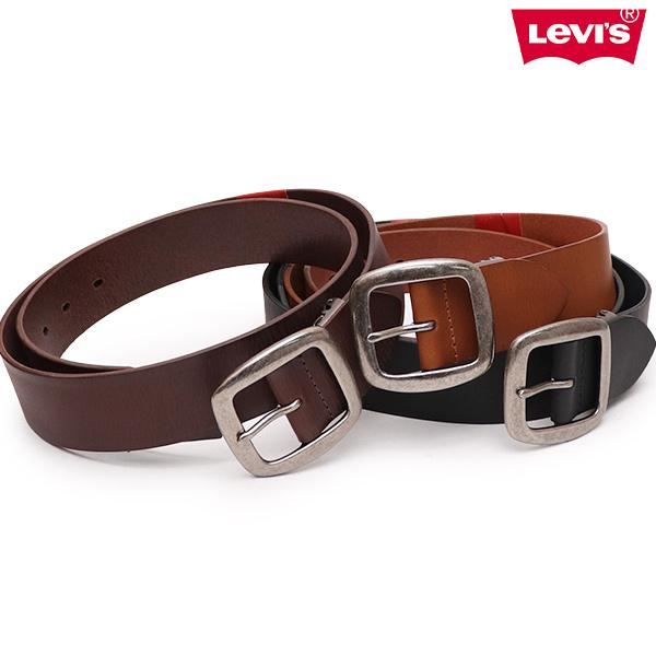 リーバイス 【levis】BELT ベルト 牛革 レザー カジュアル Free フリーサイズ メンズ レディース バックル ロゴ カジュアル フォーマル ビジネス シンプル