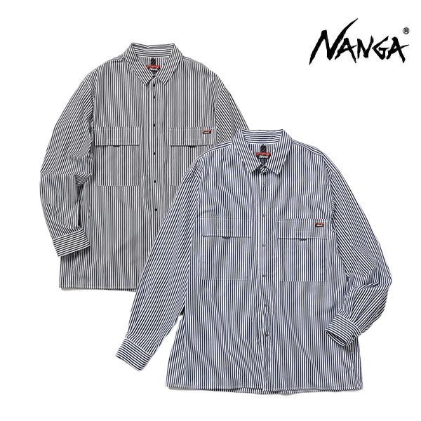 NANGA ナンガ【NANGA】STRIPE W POCKET BOX SHIRT(MEN) ストライプ W