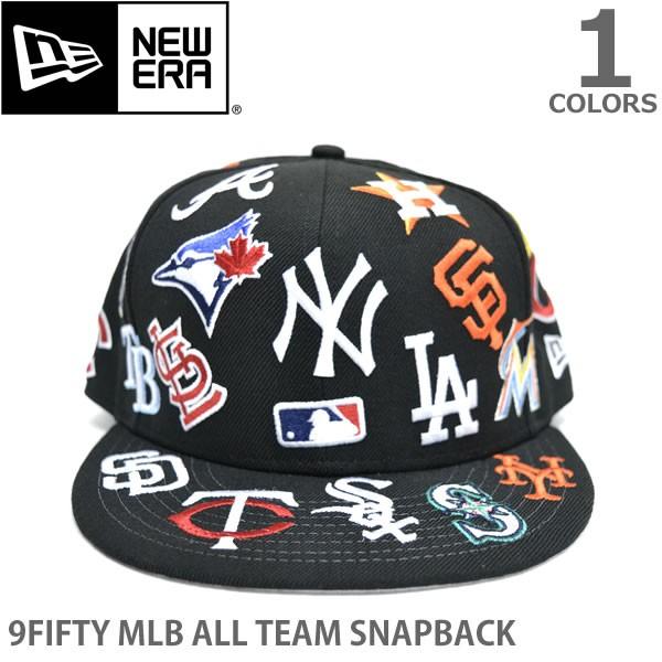 新品！ニューエラNEWERA 9FIFTY Team Logo All MLB NEW ERA 9FIFTY Team Logo Allover MLB クローム ブラックバイザー