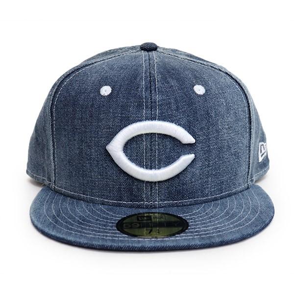 時間指定不可 ニューエラ ｎｅｗ ｅｒａ 訳あり B品 不良品 59fifty Npb キャップ デニム 帽子 日本プロ野球 Cap 広島東洋カープ ウォッシュドデニム
