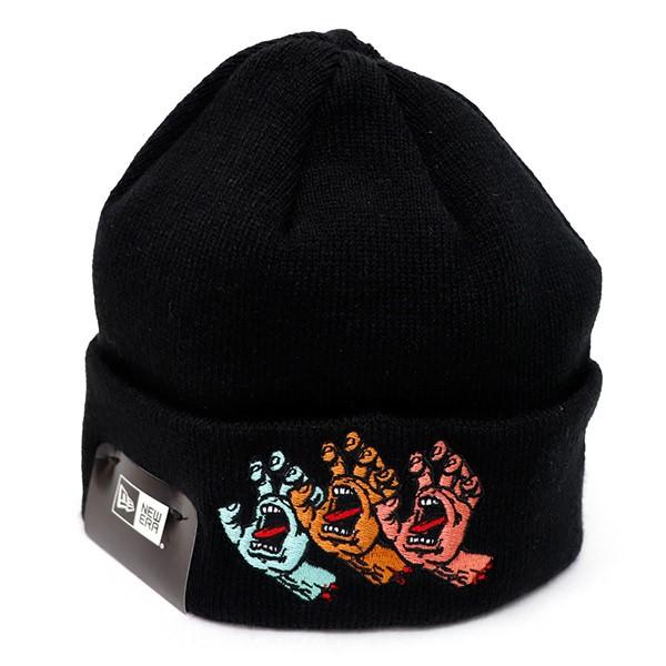 ニューエラ ｎｅｗ ｅｒａ カフニット ミッド Santa Cruz ニット ニット帽 日時指定 ビーニー サンタクルーズ 帽子 Black ブラック 浅め