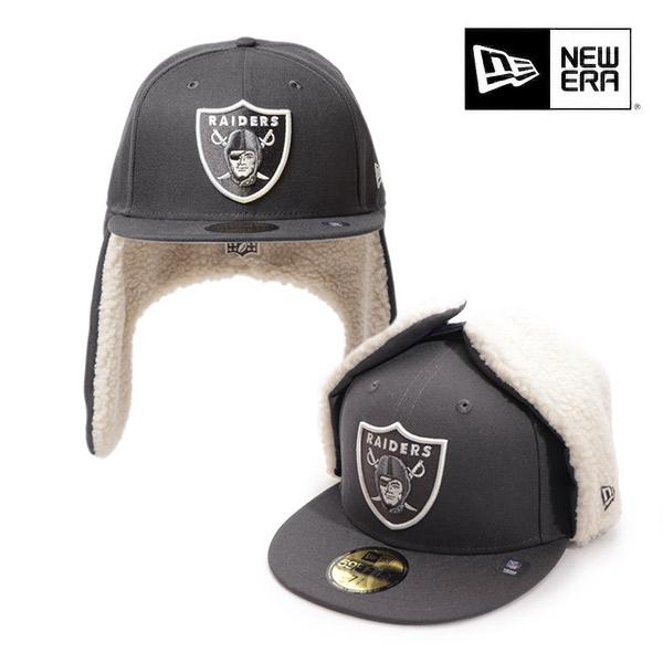 ニューエラ/NEW ERA 59FIFTY 59FIFTY Dog Ear ドッグイヤー ラスベガス・レイダース ダークピューター キャップ 帽子 イヤーフラップ ユニセックス ボア