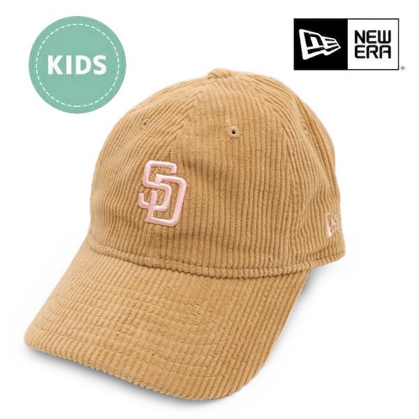 ニューエラ【NEW ERA】15125007 キッズ Youth 9TWENTY Corduroy サンディエゴ・パドレス キャップ 帽子 ユース 6〜15歳 子供 コーデュロイ【ネコポス発送】
