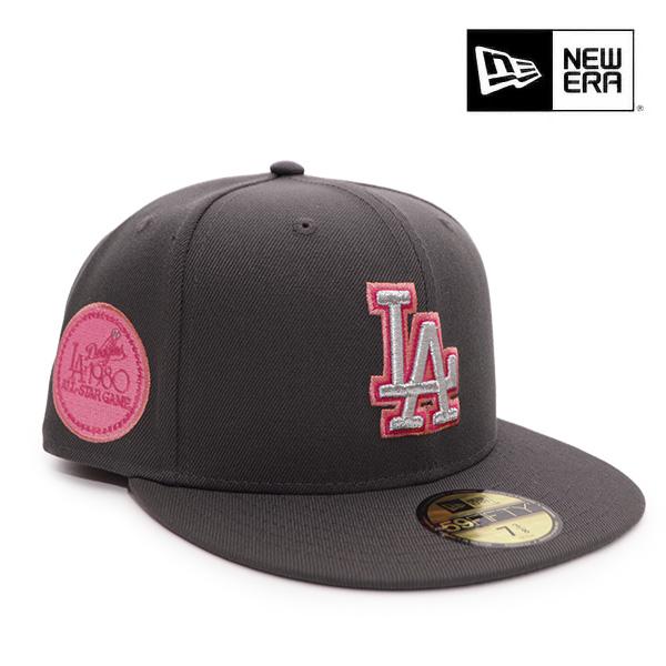 ニューエラ/NEW ERA 59FIFTY Strawberry Moon ロサンゼルス・ドジャース グラファイト キャップ 5950 帽子 ユニセックス フラットバイザー