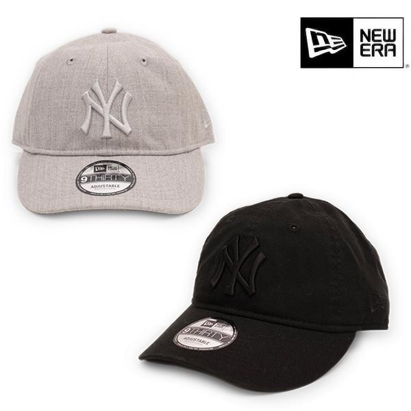 ニューエラ/NEW ERA 9THIRTY MLB Tonal Logo ニューヨーク・ヤンキース キャップ 帽子 ユニセックス メジャーリーグ ヘザーグレー ブラック【ネコポス発送】