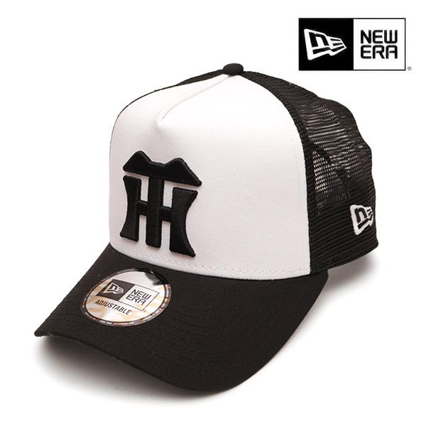 ニューエラ/NEW ERA 別注 9FORTY A-Frame トラッカー 阪神タイガース キャップ メッシュキャップ 帽子 ブラック×ホワイト ユニセックス スナップバック