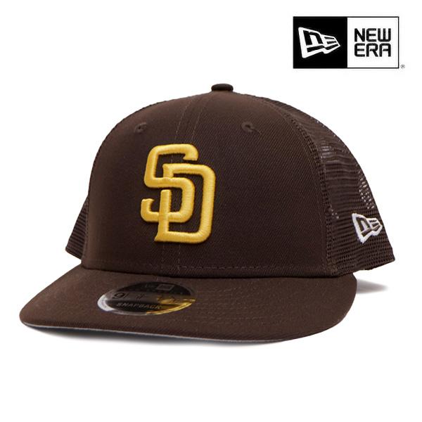 ニューエラ【NEW ERA】Low Profile 9FIFTY TRUCKER MESH CAP サンディエゴ・パドレス キャップ 帽子 メッシュ トラッカー ユニセックス ブラウン USモデル