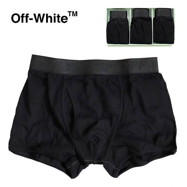 オフホワイト【Off-White】 正規品 BOXER SHORTS TRIPACK 下着 メンズ ボクサーパンツ 3枚セット BLACK  アンダーウェア ギフト OMUA001R19C37021