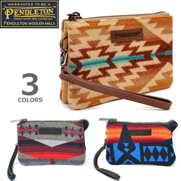未使用に近い★ペンドルトンPENDLETON★ポーチとコスメポーチ3点SET★ PENDLETON ペンドルトン【PENDLETON】スリーポケット キーパー