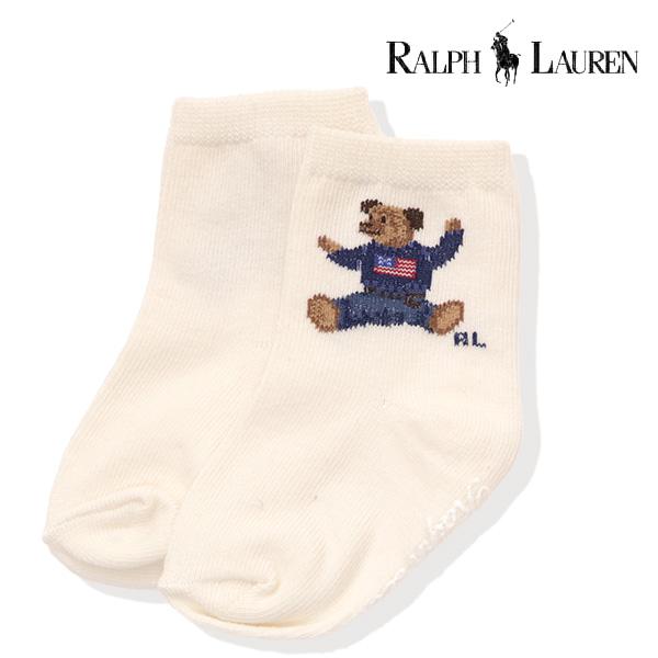 ポロ ラルフローレン【POLO RALPH LAUREN】B61507LS / B61508LS ベビー ソックス 靴下 新生児 赤ちゃん 滑り止め ポロベア ベア 出産祝い【ネコポス発送】