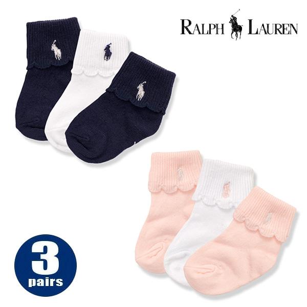ポロ ラルフローレン【POLO RALPH LAUREN】 G42318LPK / G42318IPK BABY SOCKS 3-PACK ベビー ソックス 靴下 3足セット キッズ 新生児 赤ちゃん 出産祝い ギフト