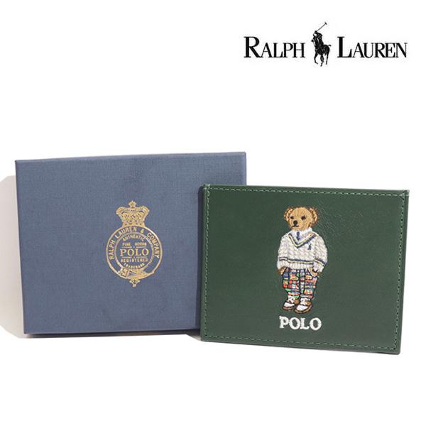 ポロ ラルフローレン【POLO RALPH LAUREN】カードケース ポロベアー レザー ウォレット 名刺入れ 定期入れ パスケース くま ギフト