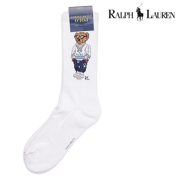 ポロ ラルフローレン 【POLO RALPH LAUREN】ソックス ポロベアー メンズ 靴下 プレゼント ブランド カジュアル アメカジ ホワイト 【ネコポス発送】
