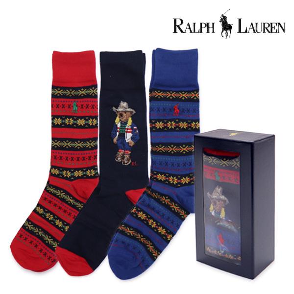 ポロ ラルフローレン【POLO RALPH LAUREN】3足セット ソックス ポロベア ポニー メンズ 靴下 クルーソックス ブランド カジュアル アメカジ