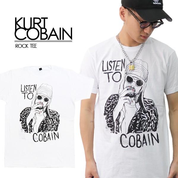 カートコバーン Kurt Cobain Listen To Tシャツ 手書き風 イラスト ホワイト ロックt バンドt ニルヴァーナ 半袖 正規品 本物 ネコポス発送のみ送料無料 Rock Kurt Listen Tee ボブズストア 通販 Yahoo ショッピング