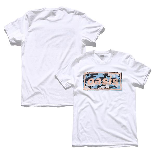 オアシス【OASIS】BOX LOGO TEE CAMO カモ Tシャツ 半袖 ロックT