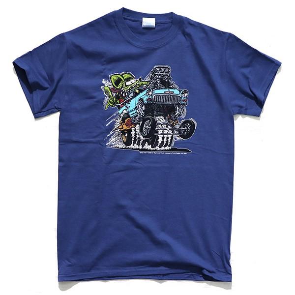 特売 ラット フィンク Rat Fink Car 車 Blue ブルー エド モンスター Tシャツ ロス 本物 ロゴt 正規品 ロックt バンドt ネコポスのみ送料無料