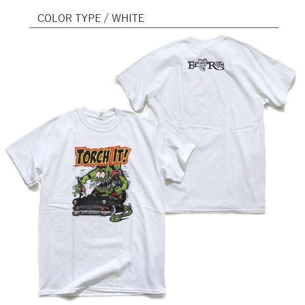 ラット フィンク Rat Fink Torch It White ホワイト Black ブラック ロス エド ロゴt ロックt ヒップホップ Tシャツ バンドt 正規品 モンスター 新作製品 世界最高品質人気 本物