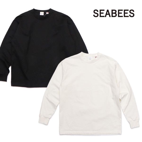シービーズ【SEABEES】ヘヴィウェイトロングスリーブTシャツ USAコットン 無地 ガーメントウォッシュ ロンT メンズ トップス コットン【ネコポス発送】