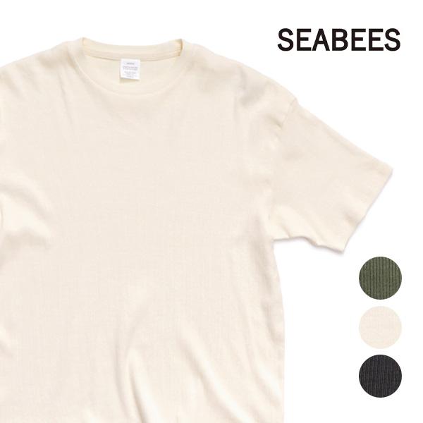 シービーズ【SEABEES】2622-051SB Tシャツ 半袖 トップス 春夏 コットン100% 無地 ピグメント 加工 テレコ デイリーウェア メンズ レディース【ネコポス発送】