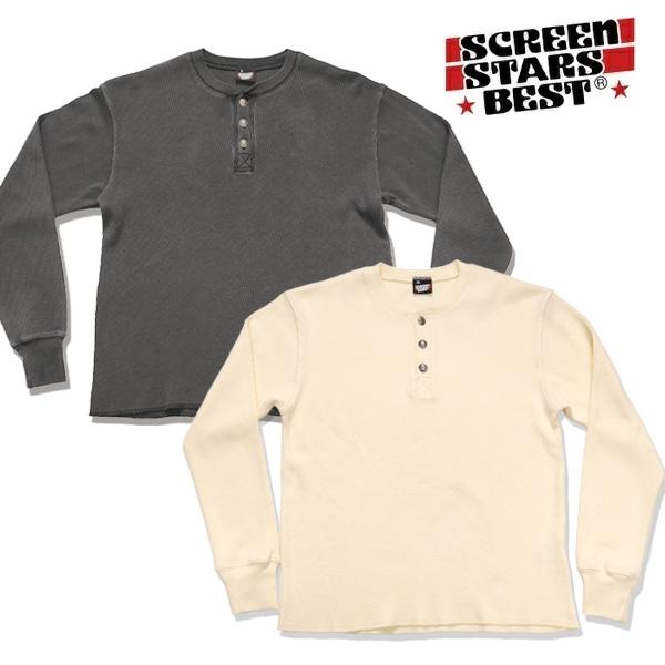 スクリーンスターズ ベスト/SCREEN STARS BEST【別注】オリジナルヘンリーコンチョ ハニカムロンT 長袖Tシャツ ロンT トップス メンズ レディース アメカジ