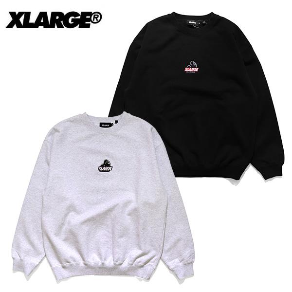 XLARGE ゴリラロゴ クルーネック トレーナー XLARGE エクストララージ【X-LARGE】L/S TEE OG ロンT 長袖