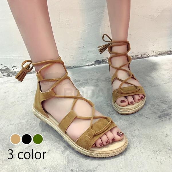サンダル レディース シューズ 歩きやすい 疲れない 感謝価格 美脚 3色 学生 きれいめ ローマ靴 夏