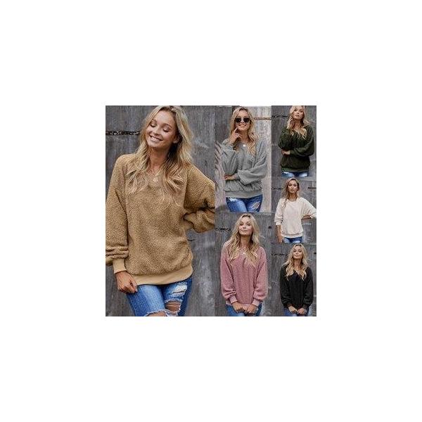 格安saleスタート トップス レディース プルオーバー ニットセーター 長袖 無地 モコふわ シンプル 丸首 ラウンドネック 秋 インナーセーター 冬 カジュアル