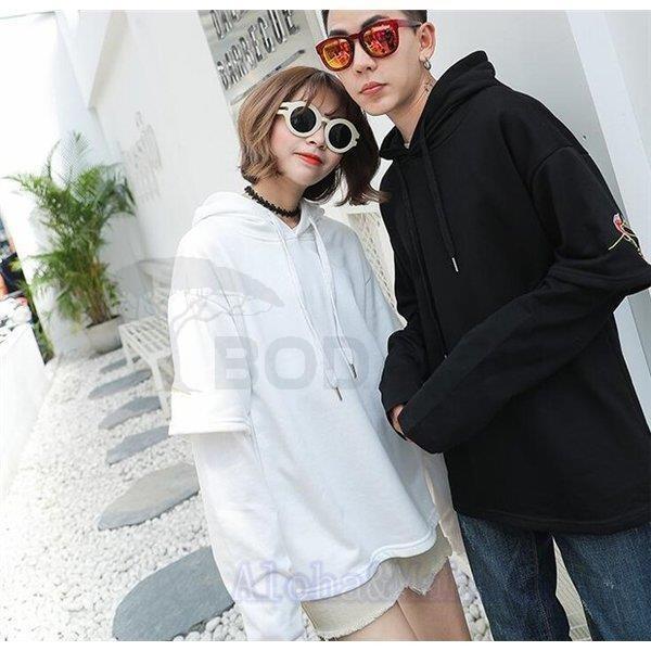 ペアルック カップル 激安卸販売新品 パーカー レディース 長袖 ジップパーカー レーディス メンズ ご夫婦 恋人 ロング 大きいサイズ