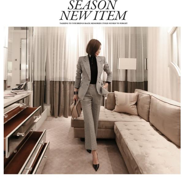 セットアップ レディース パンツスーツ 秋 2点セット スーツジャケット ワイドパンツ オフィス セレモニー 30代 女性 通勤 着痩せ 服装 お洒落 Ol 40代 お買い得