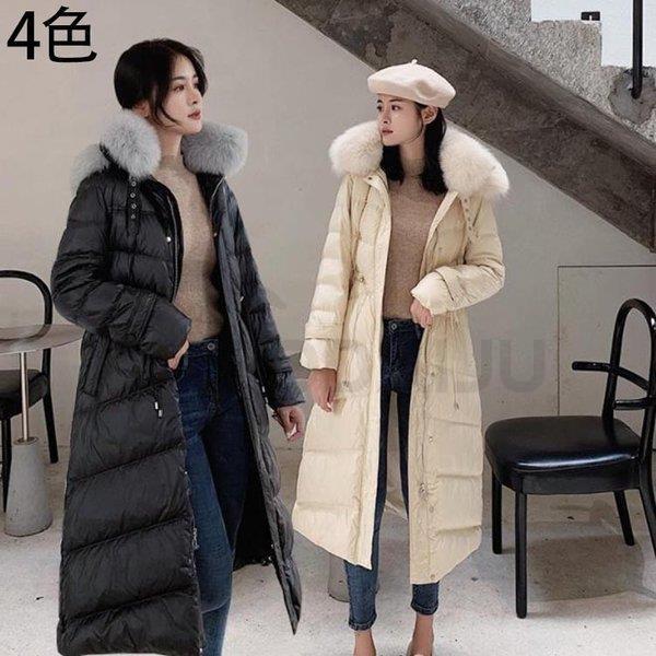 レディース アウター レディース保温 防風 膝下ダウンコート スリム効果 羽毛ジャケット 上質ダウンジャケット ランキングtop10 ダウンジャケット レディース