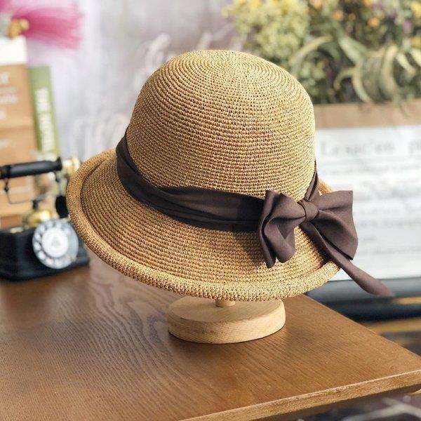 新作 ストローハット 日よけ Uvカット つば広帽子 リボン帽子 発売モデル ハット 日焼け対策 麦わら帽子 女の子 防止 レディース 折りたたみ
