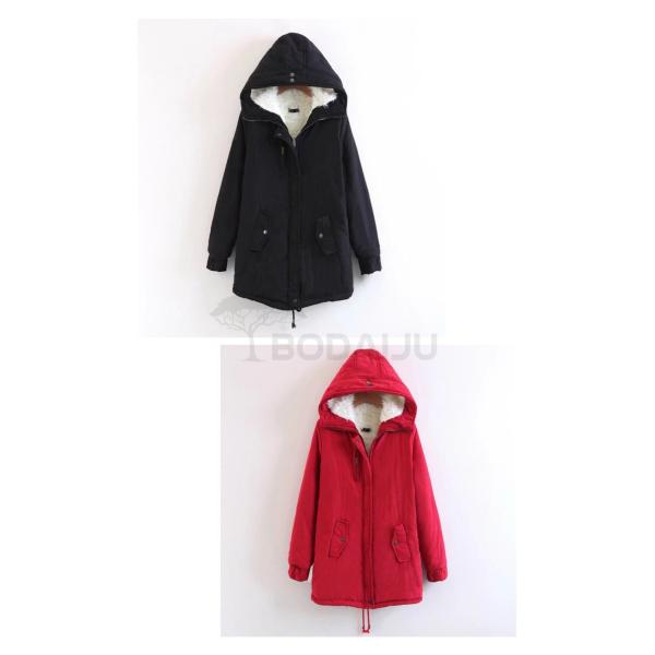 ファーコート 新作 モッズコート ミリタリーコート ジャケット フード付き 中綿あったか ブルゾン アウター ジャンパー レディース ボア付き 買物