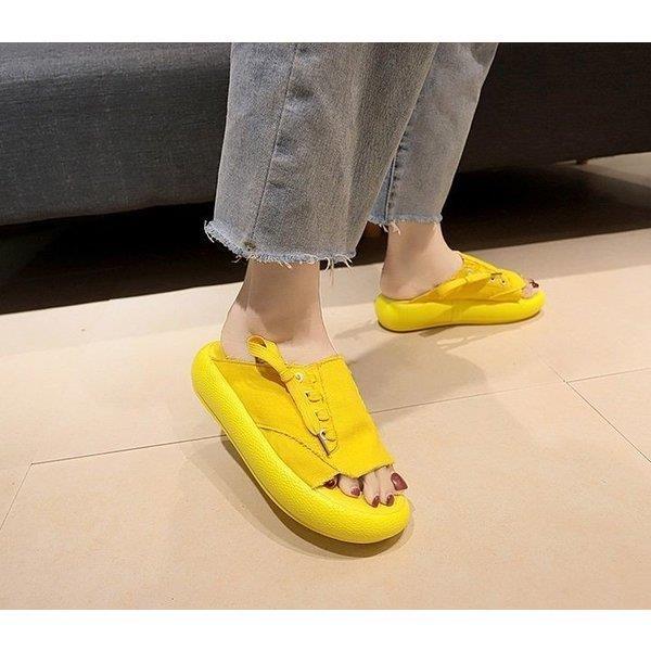 スニーカーサンダル 靴 レディースファッション 大人 女性 スリッパ 夏 涼しい 可愛い 期間限定今なら送料無料 オシャレ ひも 紐 無地 単色 キュート カジュアル くつ