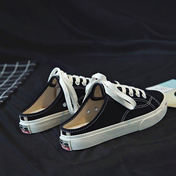 かかとなし スニーカー 商品追加値下げ在庫復活 サンダル レディース ヒール 履きやすい 婦人靴 サボ クロッグサンダル軽い キャンバス 白 サンダル スニーカー