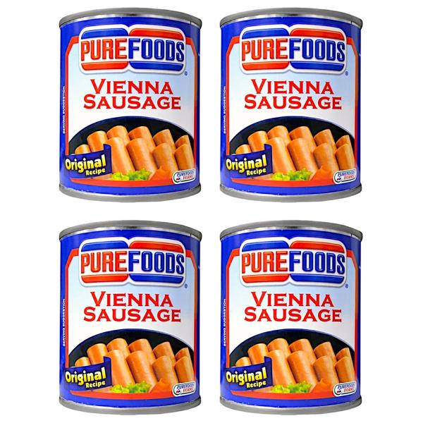 Purefoods Vienna Sausage 230g x4個セット - ピュアフーズ ビエナソーセージ - pure foods