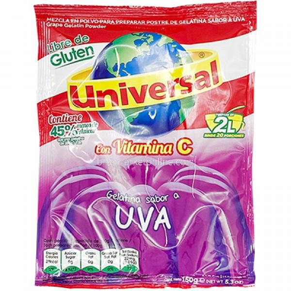 GELATINA UNIVERSAL UVA 150g x3pc - ユニバーサル ぶどう・ゼリーの素 (ゼラチン) 3個セット Grapes 2L
