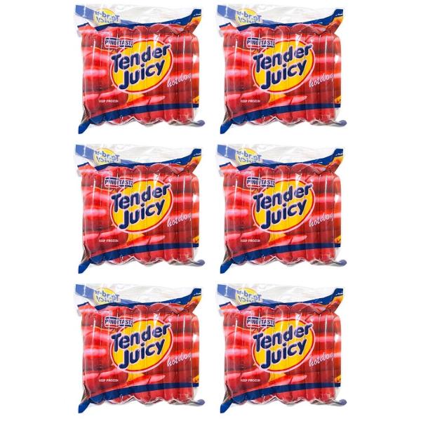 PINOY'S TESTE TENDER JUICY HOTDOG 330g x 6個セット - テンダージューシー ホットドッグ ソーセージ