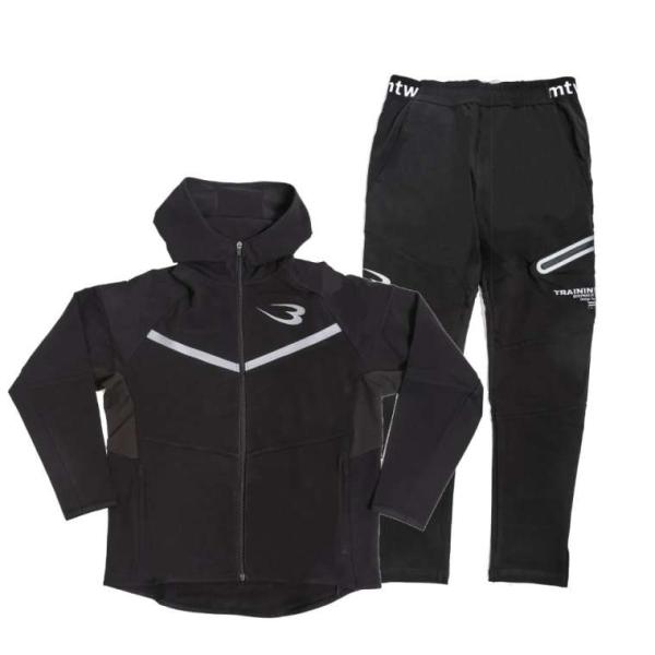 bmtw GYMウェア セットアップ2 2XL ブラック BODYMAKER ボディメーカー bmtw GYMウエア パーカー ロングパンツ ジムウエア トレーニングウエア GYM