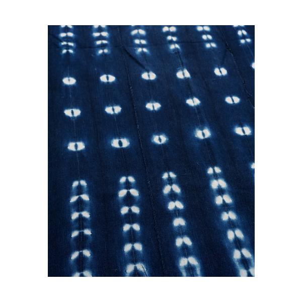 アフリカ ブルキナファソ 藍染布 古布 大判 Lサイズ No.71 マルチ