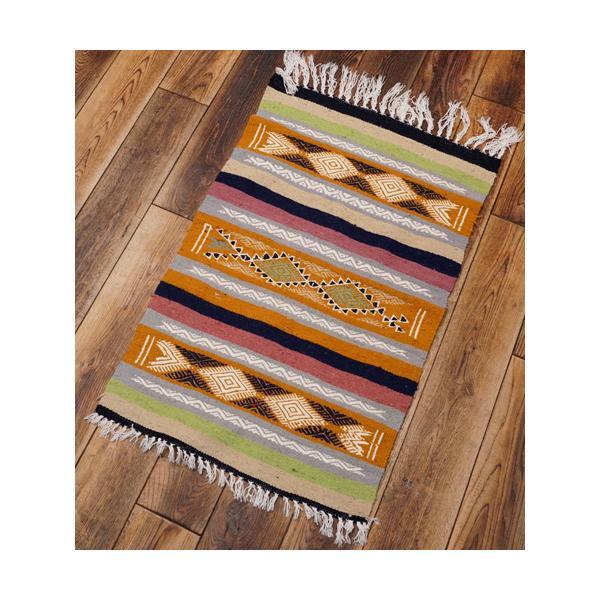 チュニジア キリム 玄関マット Mサイズ No.1 ラグ マット 絨毯