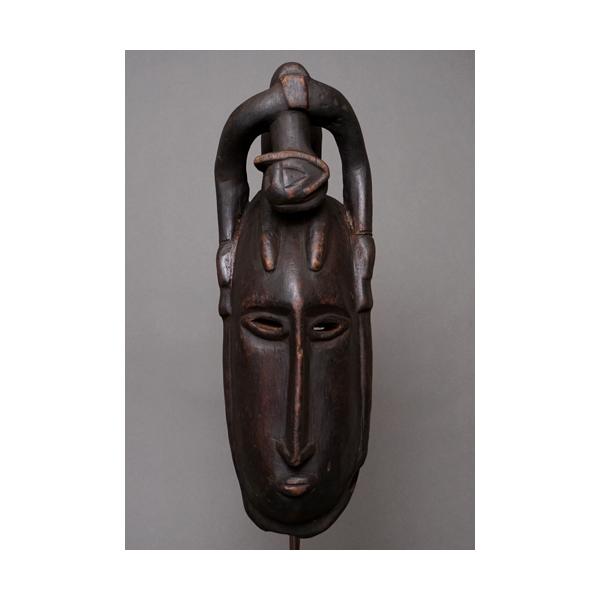 アフリカ　マリ　ドゴン族　マスク　仮面　No.139　木彫り　アフリカンアート　彫刻