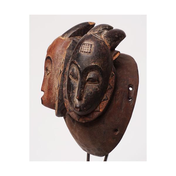 アフリカ コートジボワール バウレ族 マスク 仮面 No.374 木彫り 