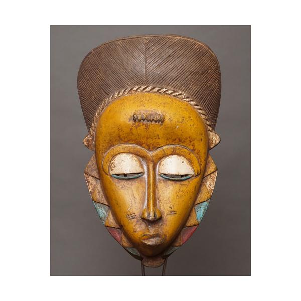 アフリカ コートジボワール バウレ族 マスク 仮面 No.479 木彫り