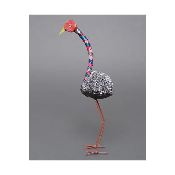 アフリカ マリ リサイクルアート ダチョウ No.2 廃材アート アフリカ