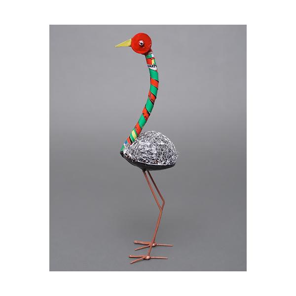 アフリカ マリ リサイクルアート ダチョウ No.5 廃材アート アフリカ
