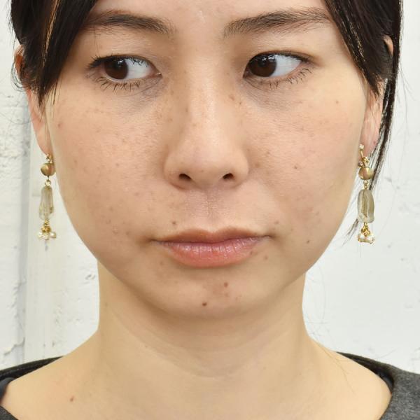 アクセサリーキット チューリップのイヤリング ゴールド ガラス ビーズ