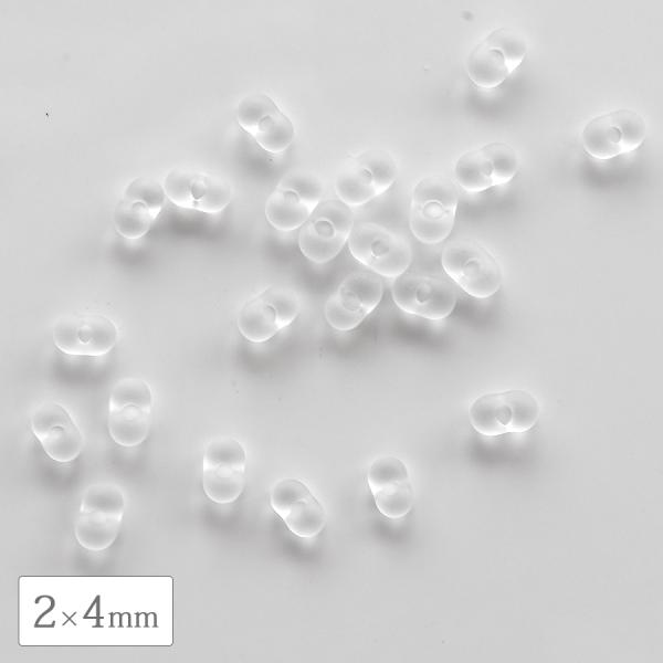 チェコビーズ ファルファーレ 2×4mm クリスタルマット 5g シードビーズ ガラス パーツ アクセサリー ハンドメイド 手芸