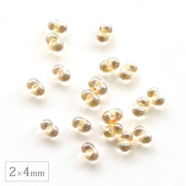 チェコビーズ ファルファーレ 2×4mm ブロンドフレアー シードビーズ ガラス ビーズ パーツ アクセサリー ハンドメイド 手芸 手作り 材料 素材