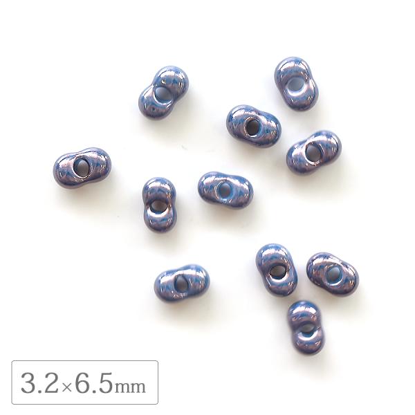 チェコビーズ ファルファーレ 3.2×6.5mm シャイニーパープル 5g シードビーズ ガラス パーツ アクセサリー ハンドメイド 手芸